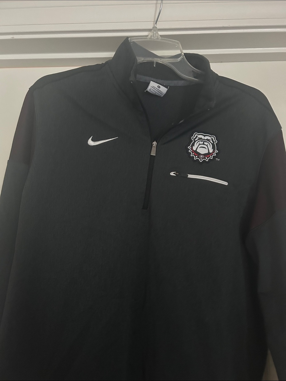 Nike Black Dri-FIT Athletic Tee with White Logo